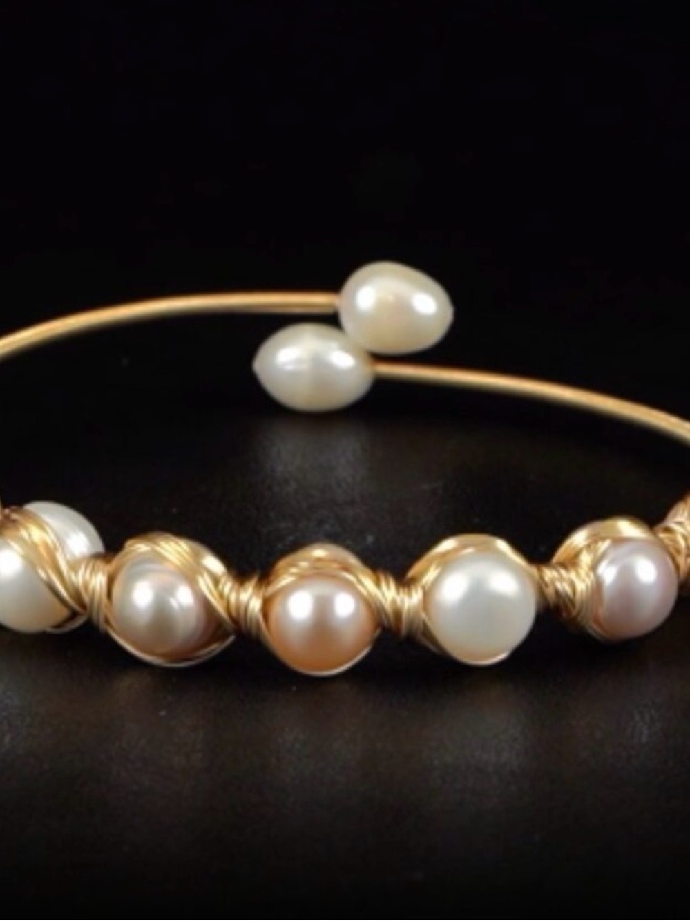 Freshwater pearls Wrapped Pearl Bracelet multicolor pearls